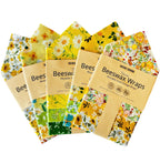 Natural Beeswax Wraps | Reusable Food Storage | Set of 3 Medium